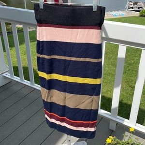 Colorful pull on skirt